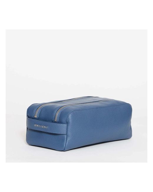 Orciani Blue Toilet Bags for men