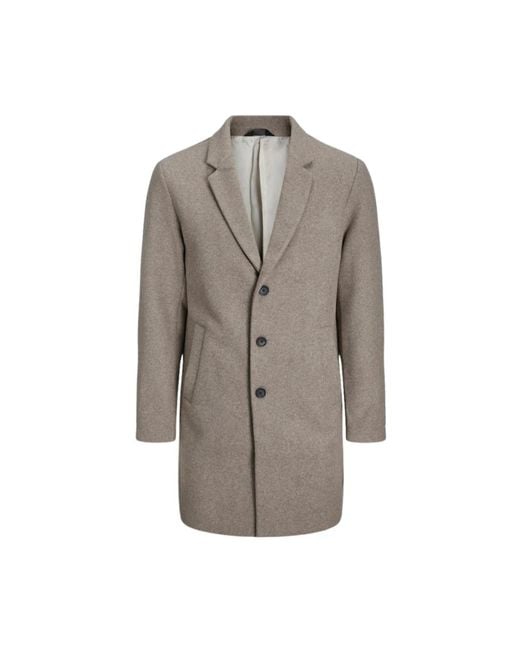 Single-Breasted Coats Jack & Jones de hombre de color Brown