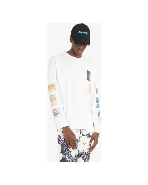 Etudes Studio White Long Sleeve T-Shirts for men