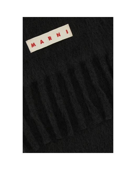 Marni Black Winter Scarves for men