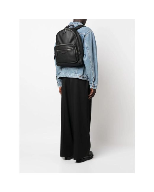 Santoni Black Backpacks for men