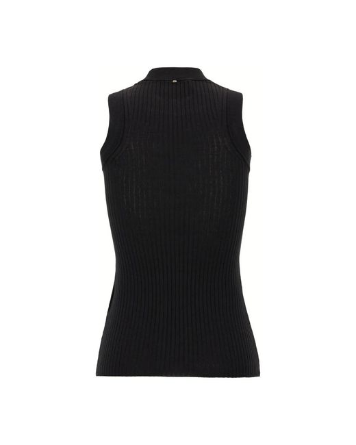 Sportmax Black Sleeveless Tops