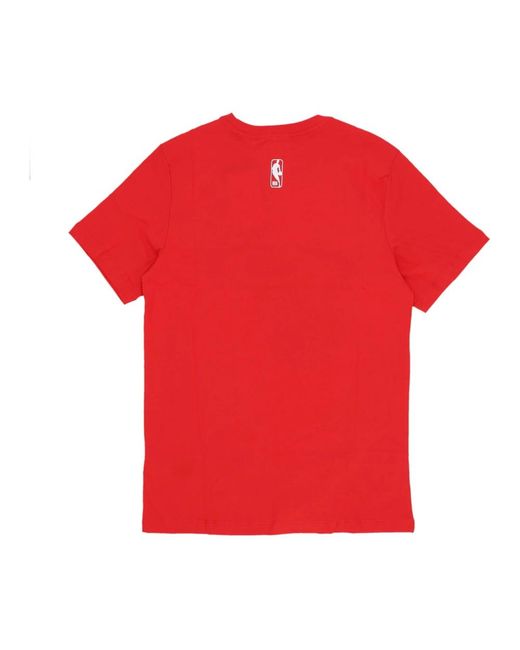 Nike Fitness ,Rood ,Katoen Miami Heat City Edition Logo Tee in het Red voor heren