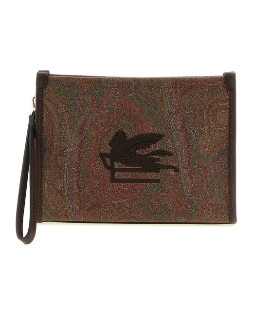 Etro Brown Clutches