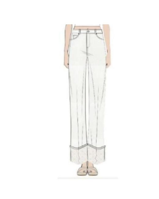 Tory Burch White Cropped Jeans