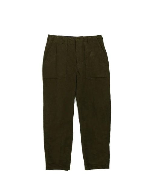 Engineered Garments Green Straight Trousers for men