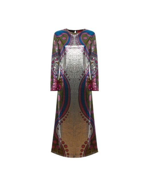 LaDoubleJ Brown Funkelndes swingkleid