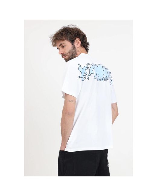 Arte' Weiße t-shirt mit teo back print in White für Herren