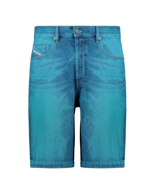 DIESEL Blue Denim Shorts for men