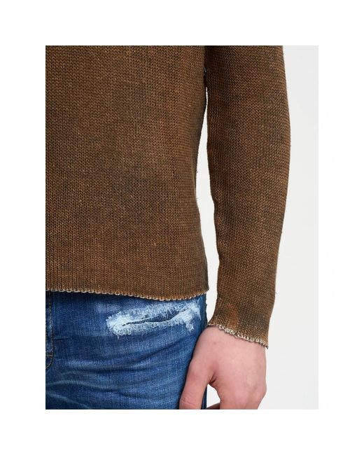 Avant Toi Brown Round-Neck Knitwear for men