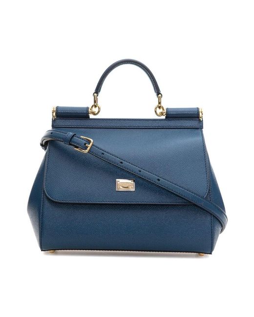 Dolce & Gabbana Blue Stilvolle Sicily Tasche