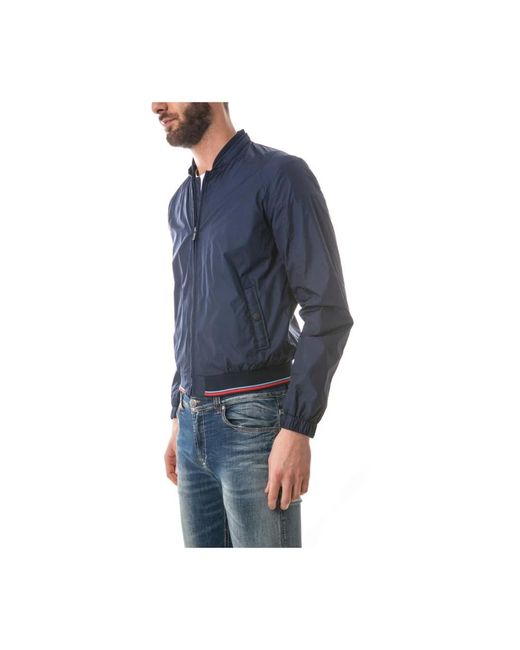 Trussardi Blue Bomber Jackets for men