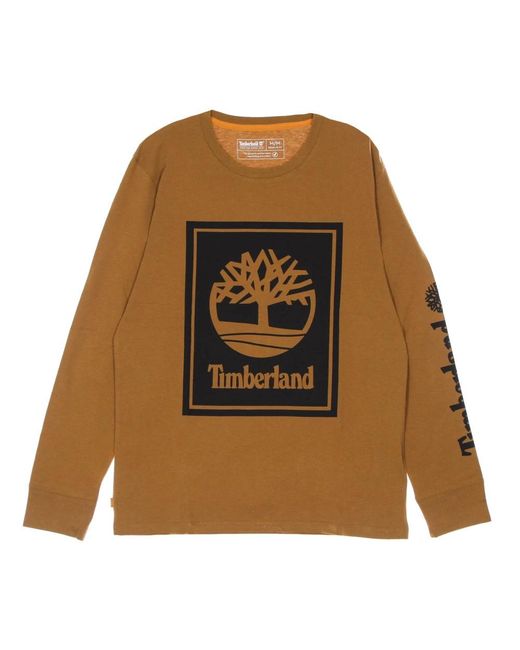 Timberland Brown Long Sleeve T-Shirts for men