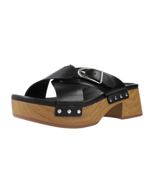 Heeled Mules di Clarks in Blue