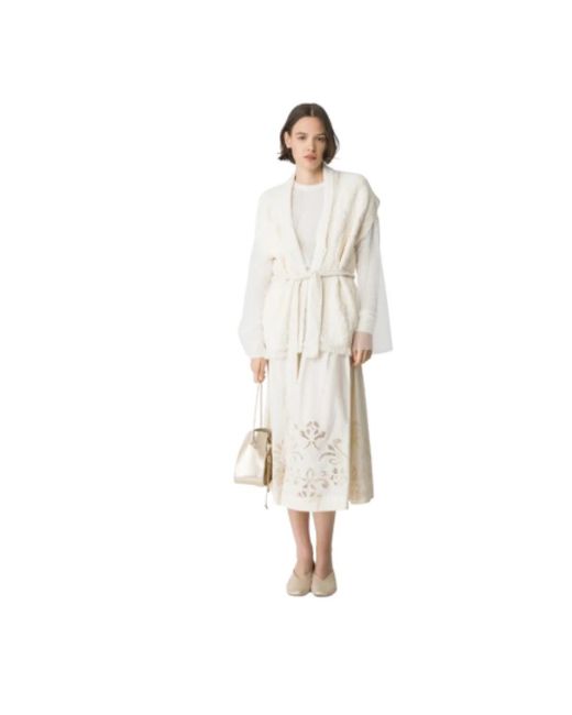 Forte_forte White Midi Skirts