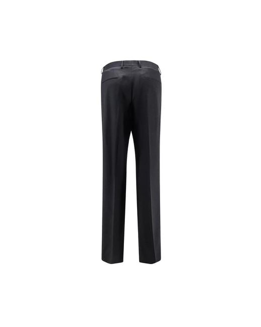 Tagliatore Black Slim-Fit Trousers for men