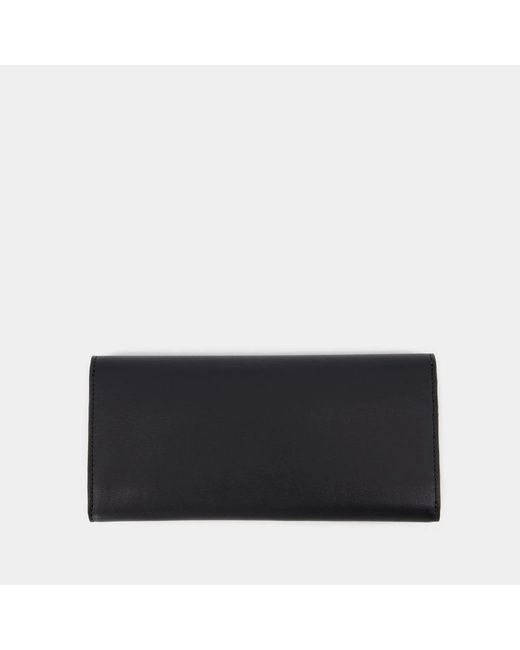 Totême Accessoires ,Zwart ,Zwarte Leren T-Lock Portemonnee in het Black