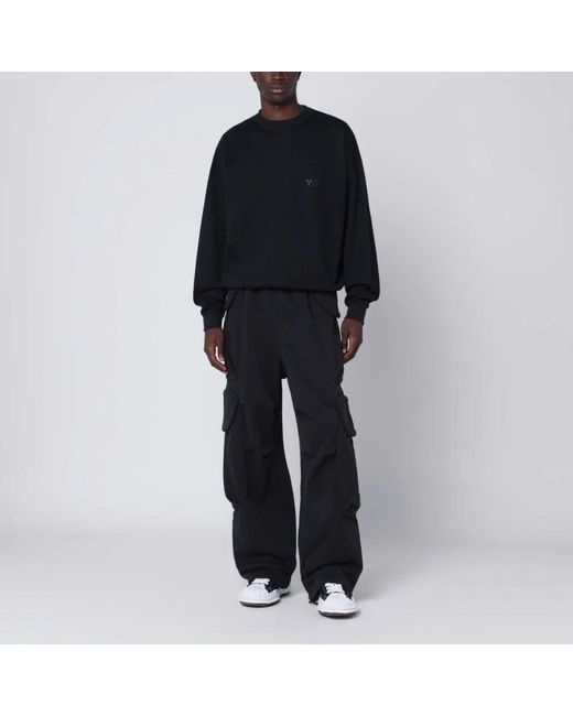 Y-3 Hoodies & Sweatvesten ,Zwart ,Katoen Zwarte Katoenen Poloshirts in het Black voor heren