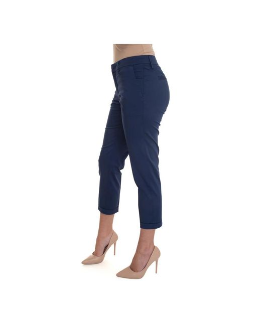 Fay Blue Cropped Trousers