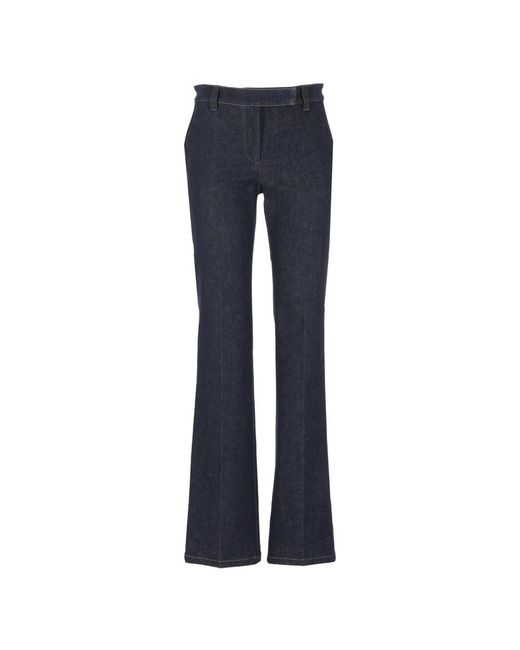 Jeans in cotone blu con passanti per cintura di Brunello Cucinelli in Blue