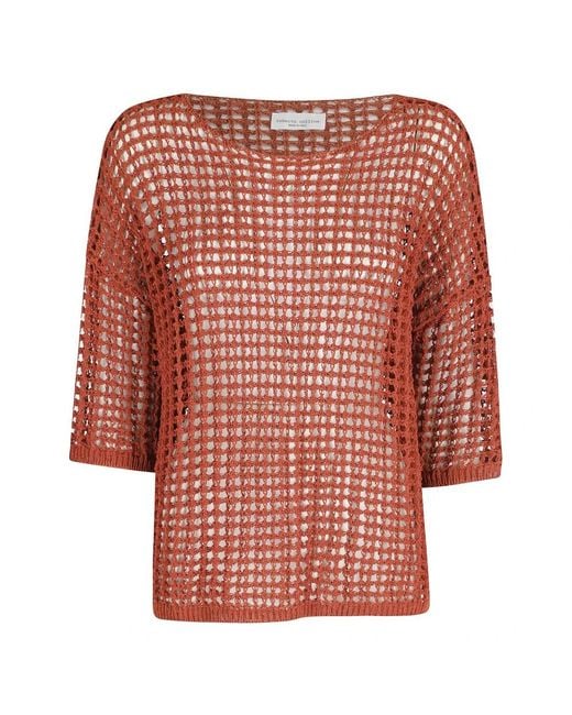 Roberto Collina Red Round-Neck Knitwear