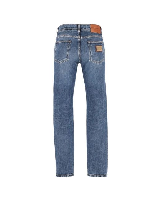 Dolce & Gabbana Blue Slim Fit Jeans for men