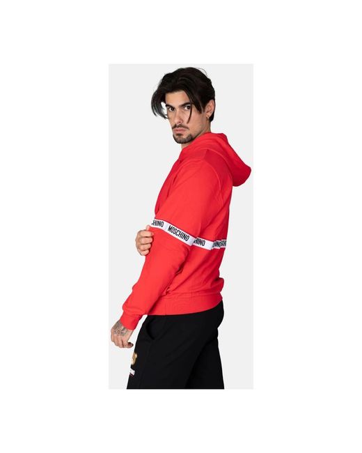 Moschino Red Hoodies for men
