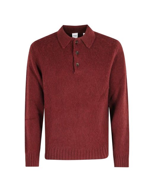 Aspesi Red Round-Neck Knitwear for men