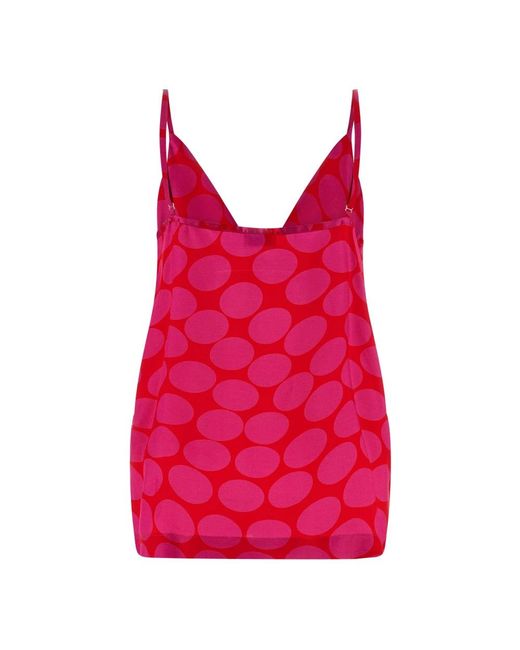 Dries Van Noten Red Sleeveless Tops