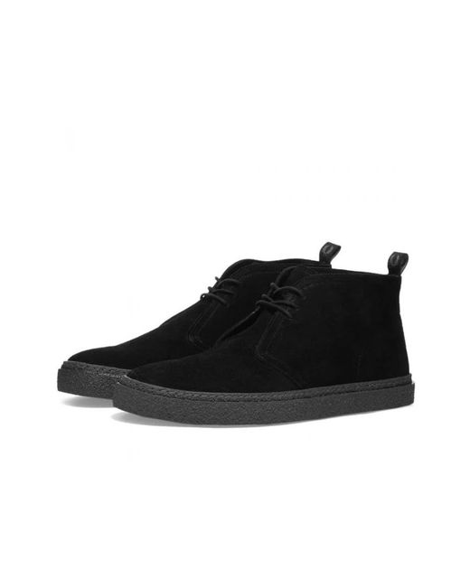 Fred Perry Black Lace-Up Boots for men