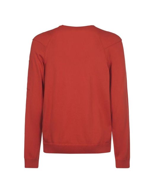 C P Company Lens strickpullover in sea island in Red für Herren
