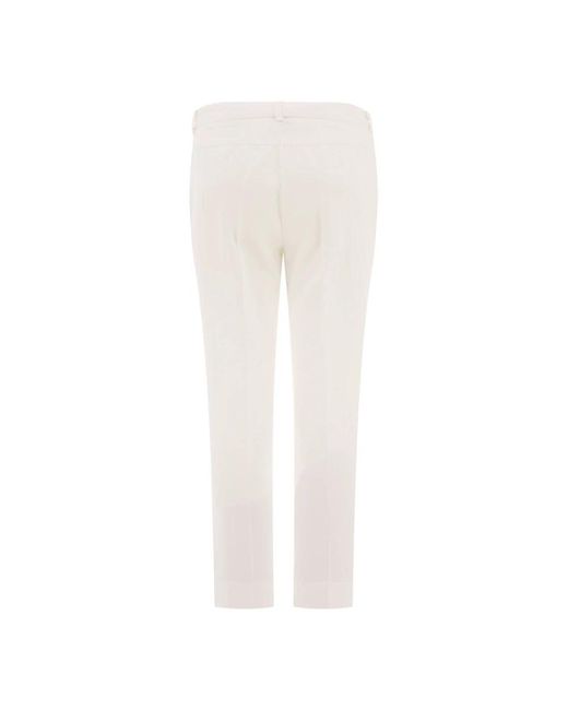 Aspesi White Slim-Fit Trousers