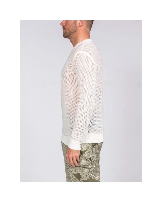 Amaranto Weißer Herren Pullover in White für Herren