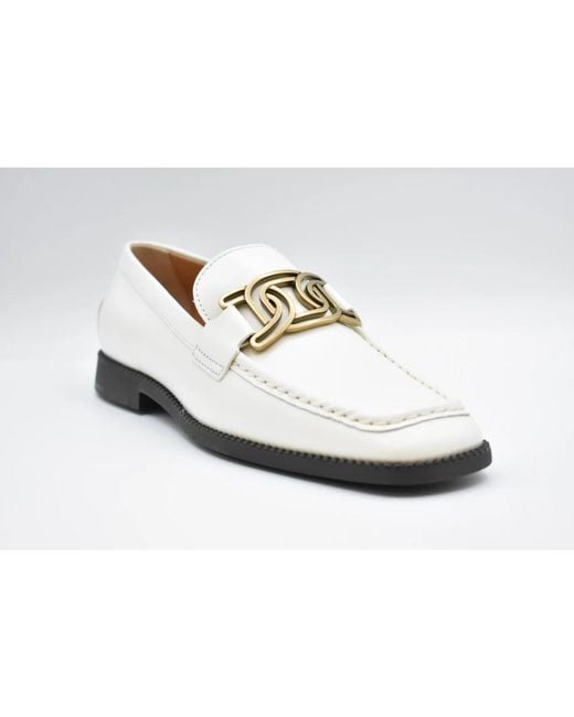 Tod's White Loafers