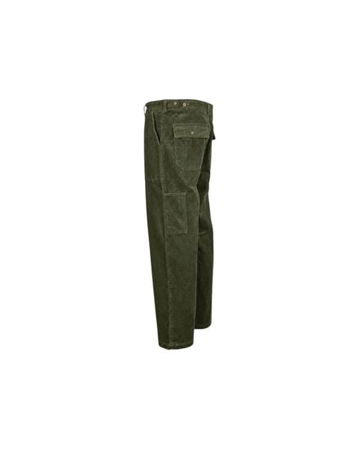 Sebago Green Straight Trousers for men