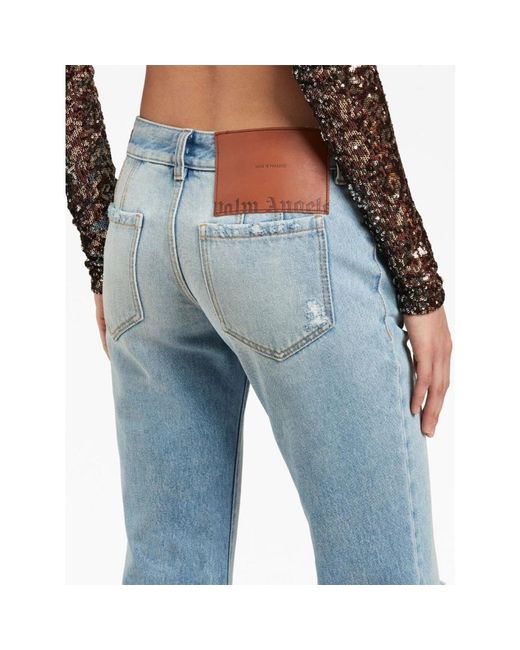 Palm Angels Blue Flare Jeans