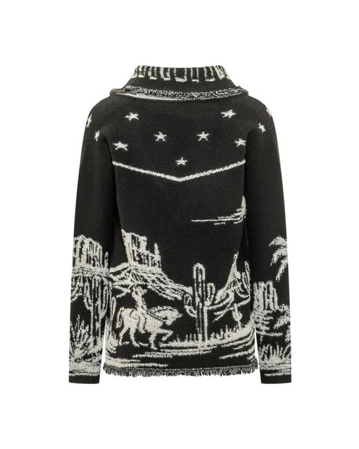 Alanui Omslag Cardigan in het Black voor heren
