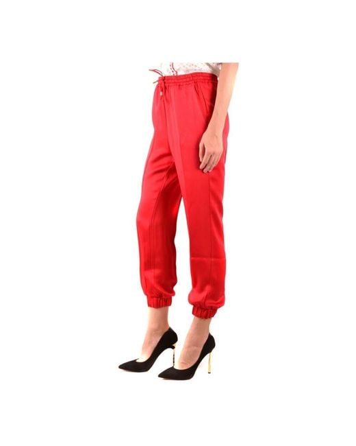 Twinset Red Cropped Trousers
