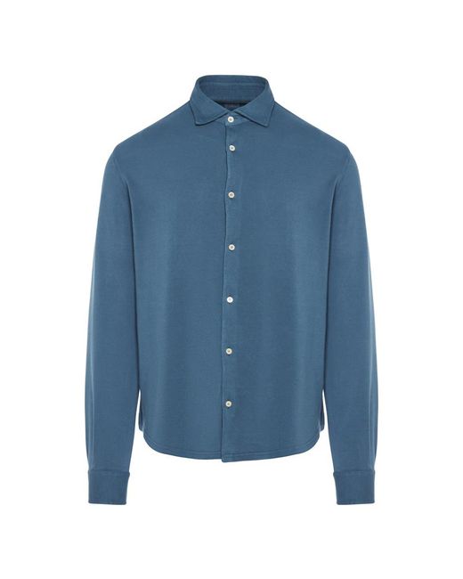 Fedeli Blue Casual Shirts for men