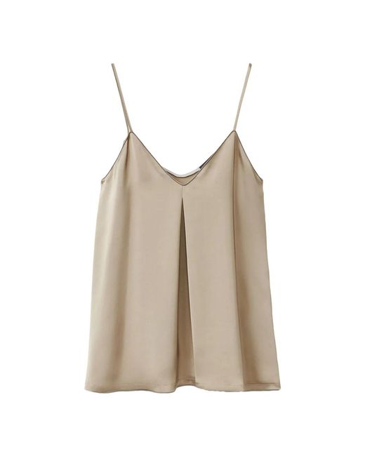 Fabiana Filippi Brown Sleeveless Tops