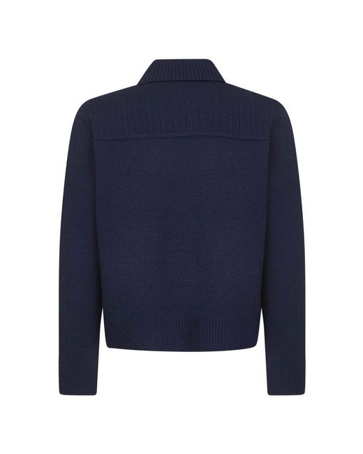Dries Van Noten Blauwe Wollen Trui Met Knoopsluiting in het Blue voor heren