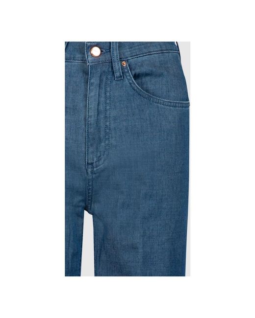 Don The Fuller Blue High-waist palazzo jeans dunkelblau