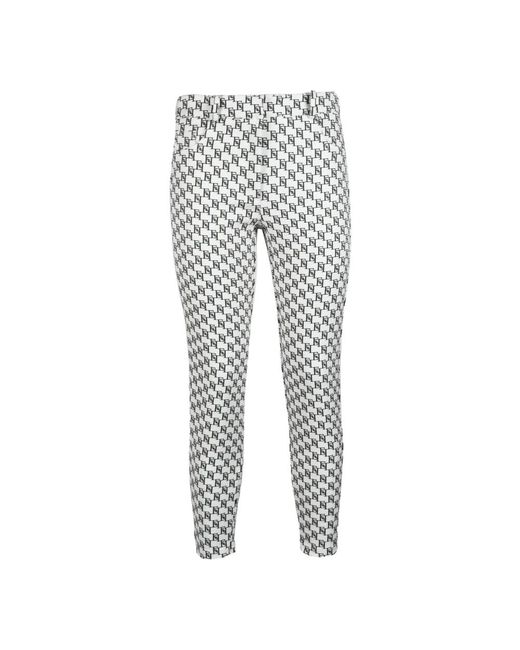 Slim-Fit Trousers di Elisabetta Franchi in Gray