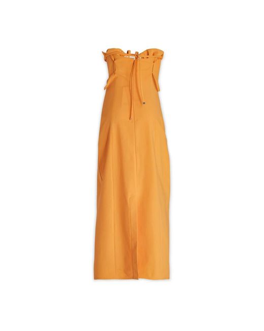 Jacquemus Kleedjes ,Geel ,Midi Jurk in het Orange