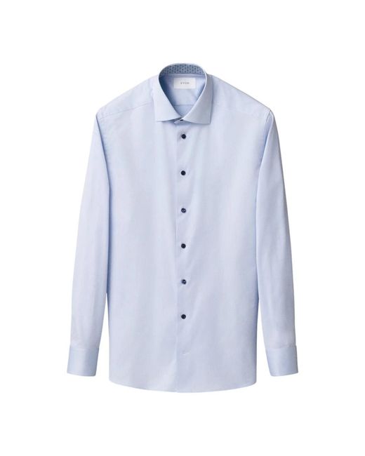 Eton of Sweden Blue Formal Shirts for men