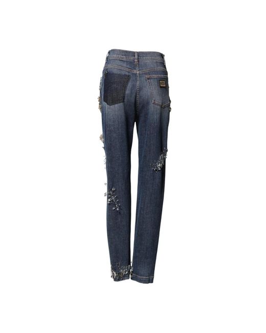 Dolce & Gabbana Blue Straight Fit Jeans