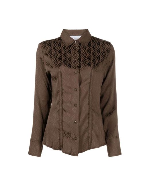 MARINE SERRE Shirts in het Brown