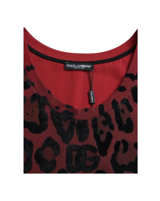 Dolce & Gabbana Leopard print tank top in Red für Herren