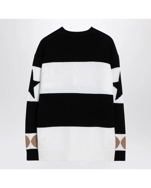 Max Mara Black Striped Pullover