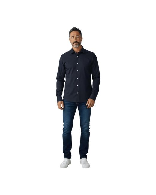 Sonrisa Overhemden ,Blauw ,Katoen Fine Jersey Hemd in het Blue voor heren